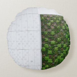 Green grass round pillow
