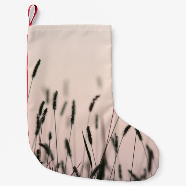 GREEN GRASS SMALL CHRISTMAS STOCKING (Front)
