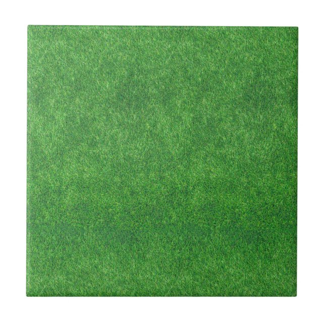 Green Grass Texture Abstract Background Tile (Front)