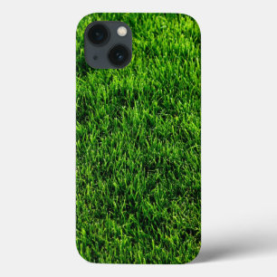 Green grass texture from a soccer field iPhone 13 case
