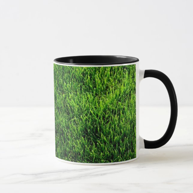 Green grass texture from a soccer field mug (Right)