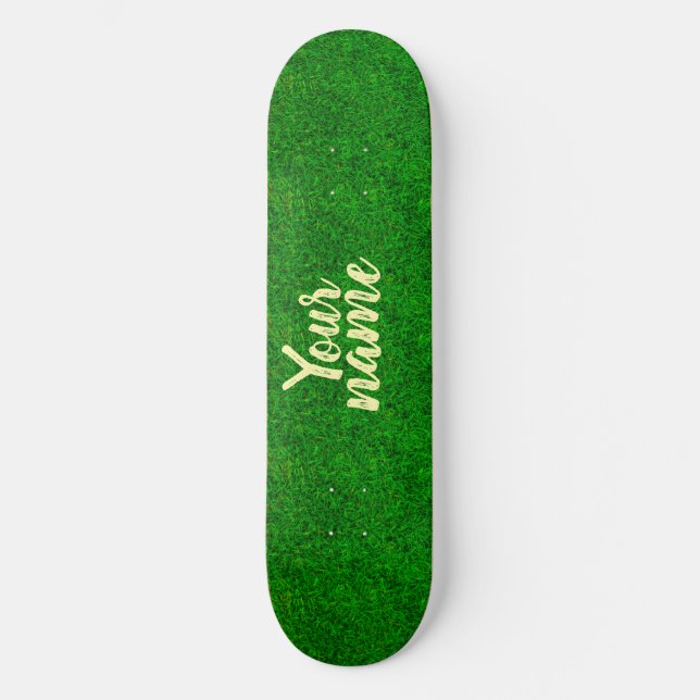 Green grass texture from a soccer field skateboard (Front)