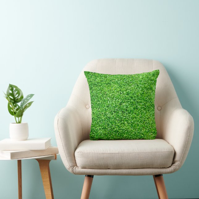 Green grass throw pillow (Chair)