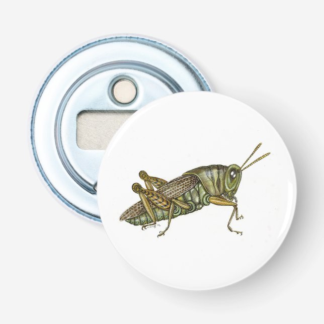 Green Grasshopper Bottle Opener (Front)