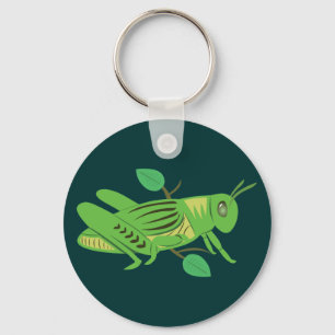 Green Grasshopper Keychain
