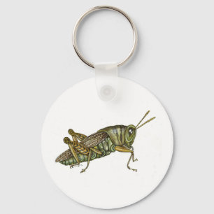 Green Grasshopper Keychain