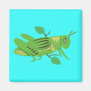 Green Grasshopper Magnet