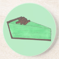 Green Grasshopper Mint Pie Slice Foodie Baking