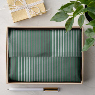 Green, Gray, Black, White Stripes Tissue Paper