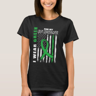 Green Great Granddaughter Kidney Disease Awareness T-Shirt