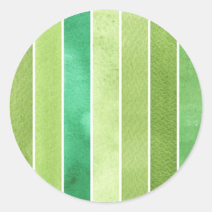 green great watercolor background - watercolor classic round sticker