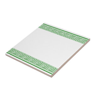 Green Grecian Frieze Pattern Tile