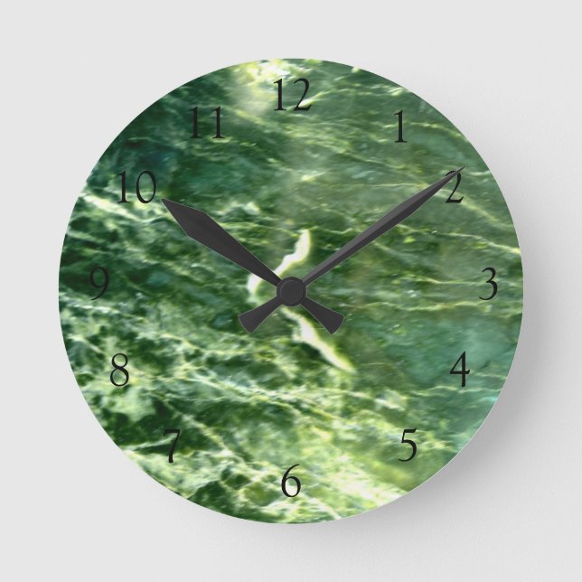 Green Green Alpi Marble Round Clock (Front)