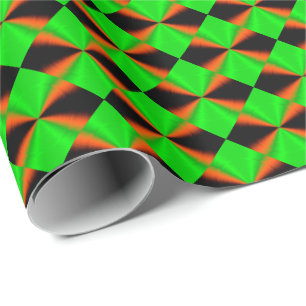 Green Green Black Plaid Pattern Wrapping Paper