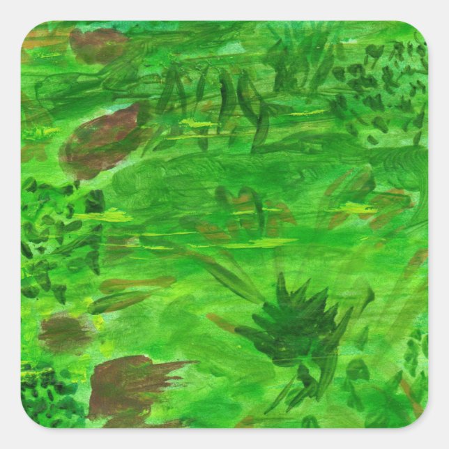 Green green grass in field stickers (Front)