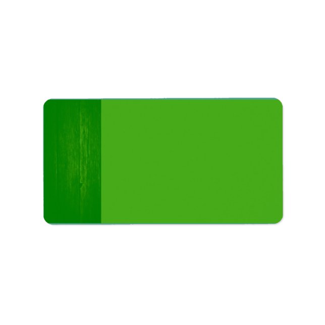 Green/Green Wood Grain Wedding Mailing Label (Front)