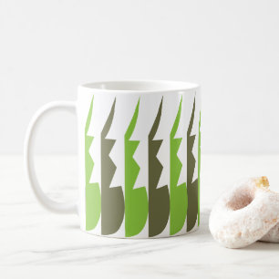 Green Grey Abstract Modern Coffee Mug