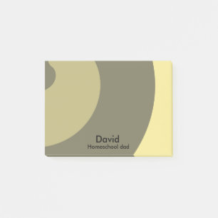 Green Grey and Beige Homeschool Dad Swirls Post-it Notes