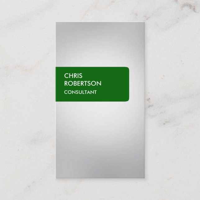 Green Grey Attractive Business Card (Front)