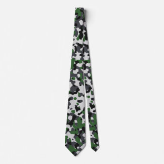Green, Grey, Black Camouflage Tie