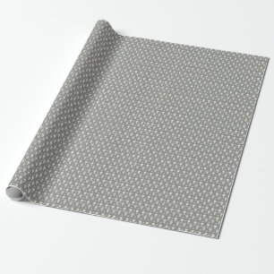 Green Grey Elegant Ditsy Floral Wrapping Paper