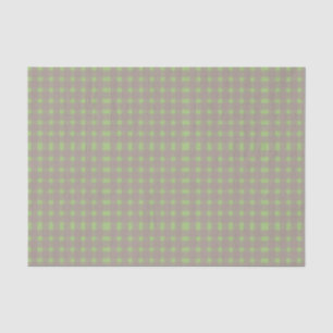 Green Grey Gingham Pattern Tissue Paper