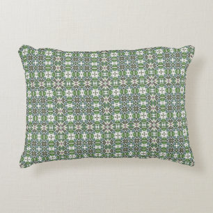 Green & Grey Modern Celtic Pattern Accent Pillow