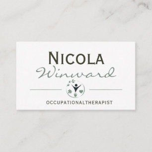 Green Grey Occupational Therapist Card