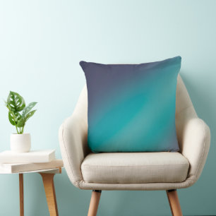 Green grey ombre moonlight throw pillow