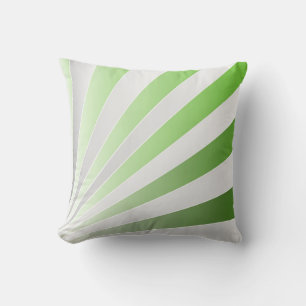green grey rays pillow