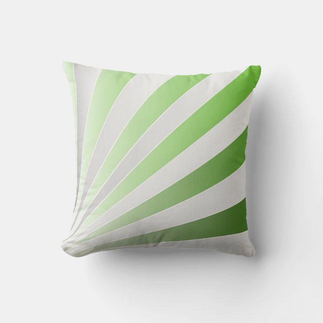 green grey rays pillow (Front)