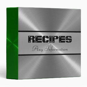 Green Grey Shiny Stainless Steel Metal Binder