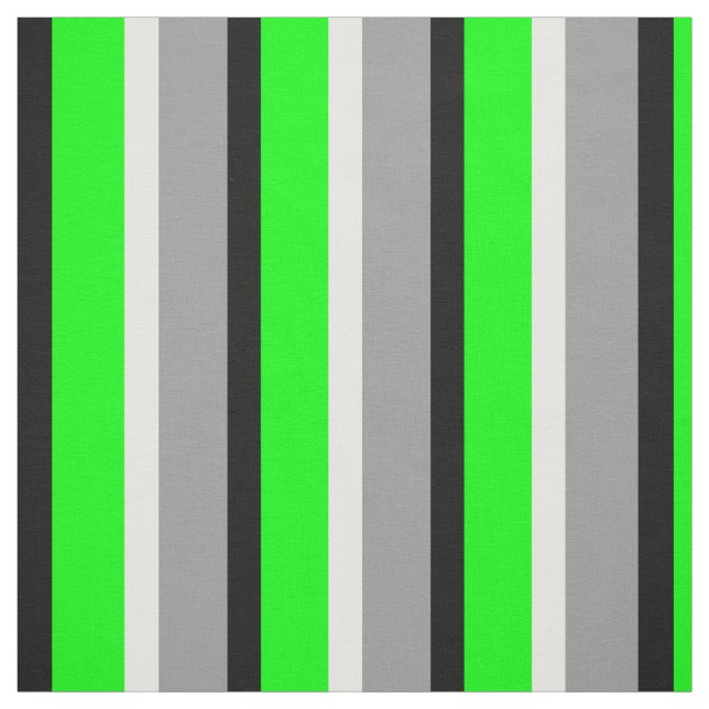 Green Grey Stripes Textile Fabric (Swatch)