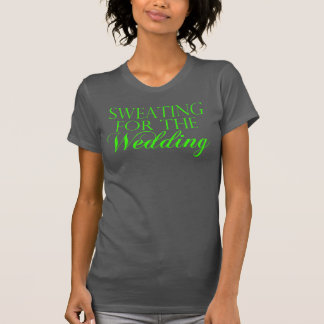 Green & Grey Sweating For The Wedding. Singlet T-Shirt