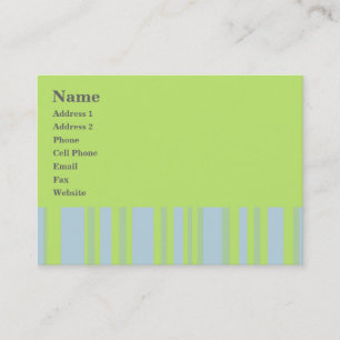 green grey yellow stripes business card