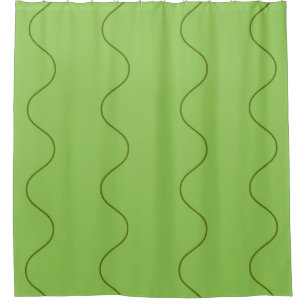 Green Groovy Wavy Line Abstract Modern Minimalist 