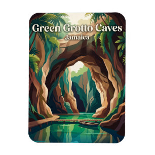 Green Grotto Caves Jamaica Magnet