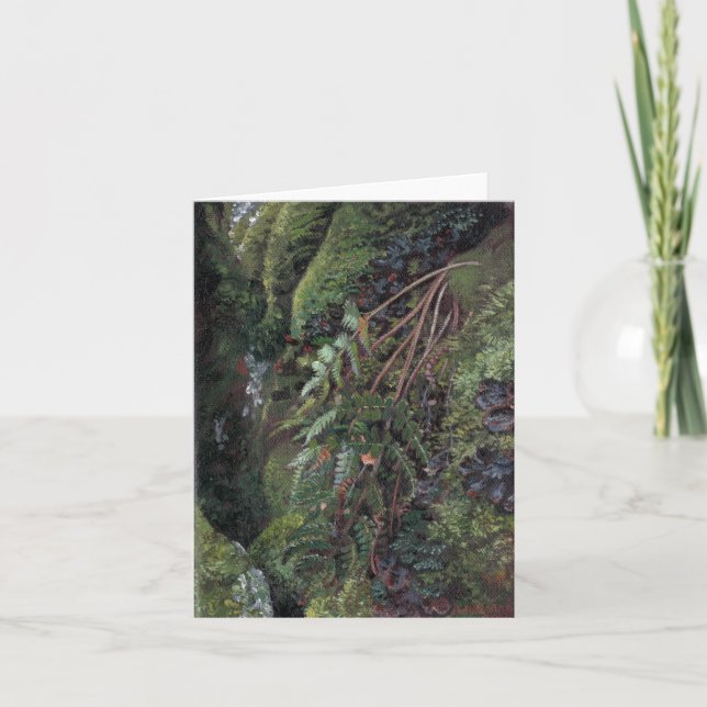 'Green Grotto' note card print (Front)