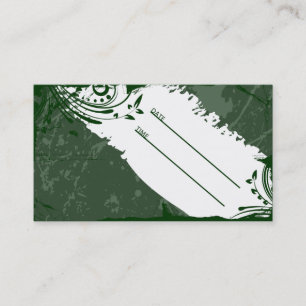 green grunge appointment card