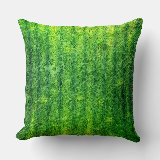 Green Grunge Background Throw Pillow (Front)