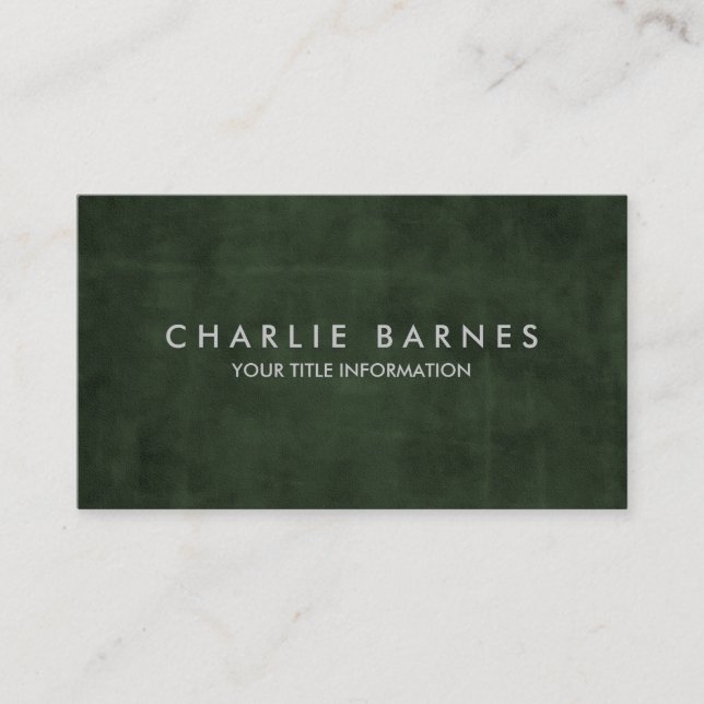 Green Grunge Business Card (Front)