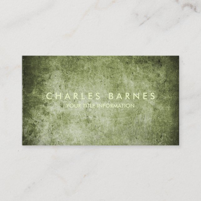 Green Grunge Business Card (Front)