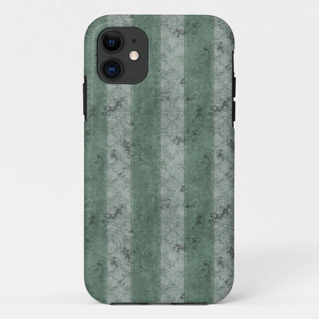 Green Grunge Stripes Case-Mate iPhone Case (Back)
