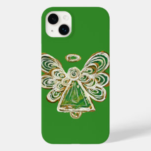 Green Guardian Angel Art coque iphone personnalisé