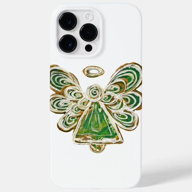 Green Guardian Angel Art Custom iPhone Case (Back)