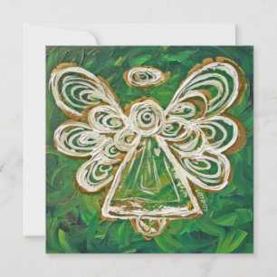 Green Guardian Angel Custom Invite or Invitation