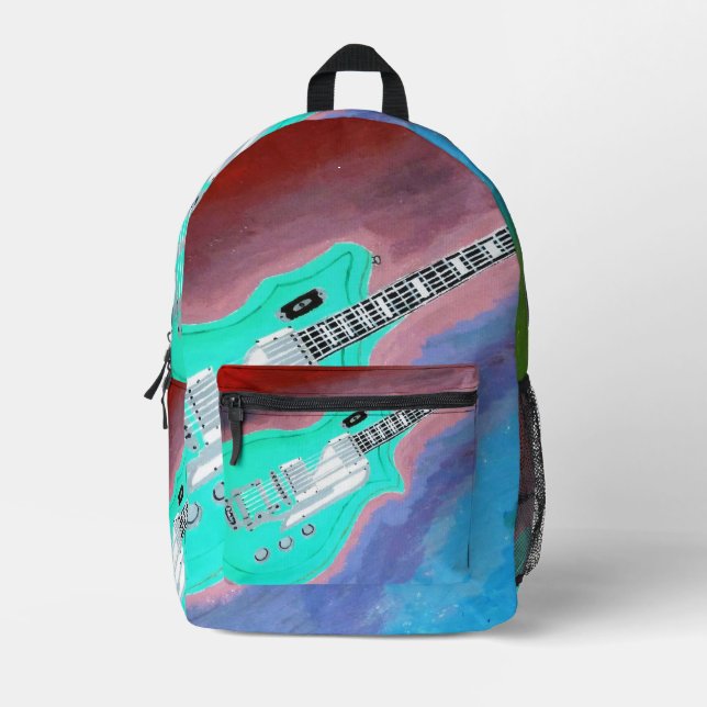 Green Guitar backpack  (Front)