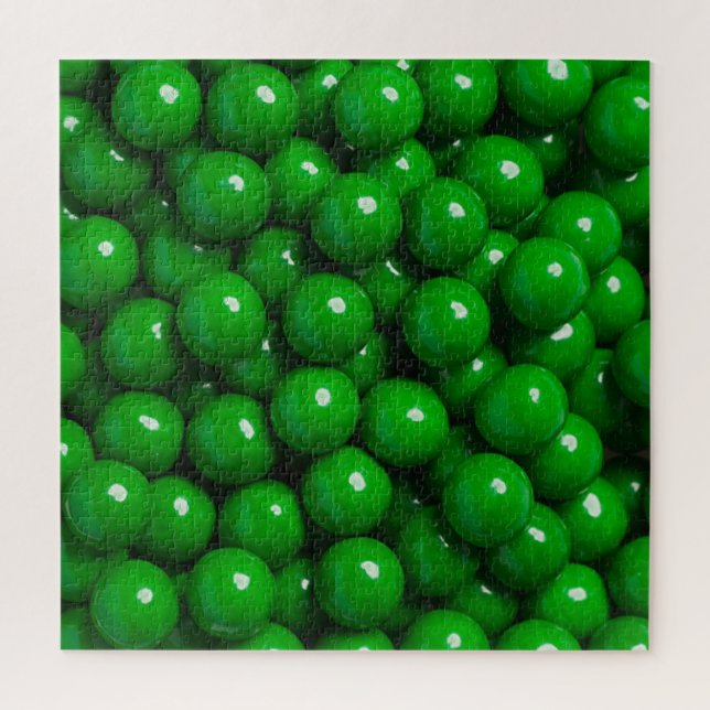 Green Gumballs Candy Confectionery Jigsaw Puzzle (Vertical)