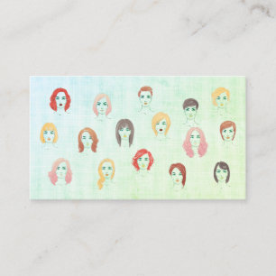 Green Hair Colour Specialist Business Card