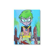 Green-Haired Comic Hero